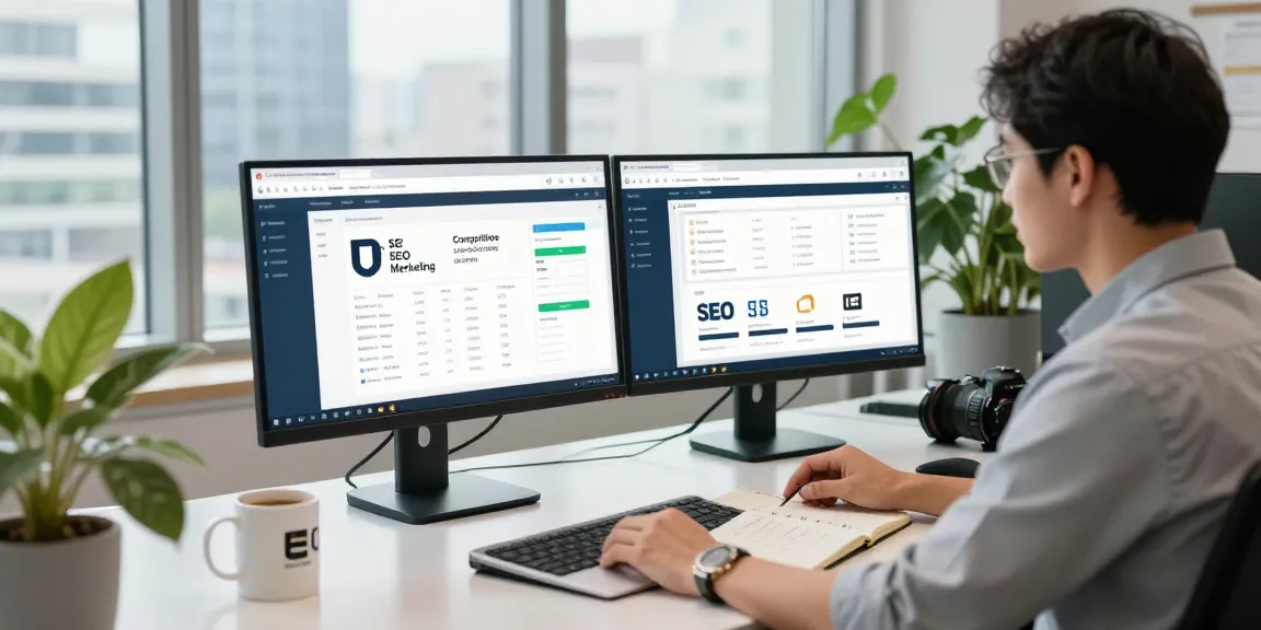SEO specialist Canada reviewing digital marketing strategies in a modern office.